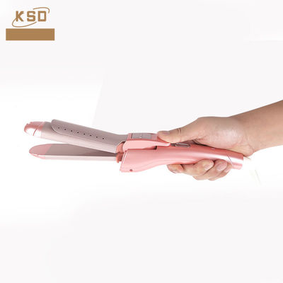 Wet To Dry Hair Styling Folding 2 In 1 Hair Curler Straightener With Ceramic Plate